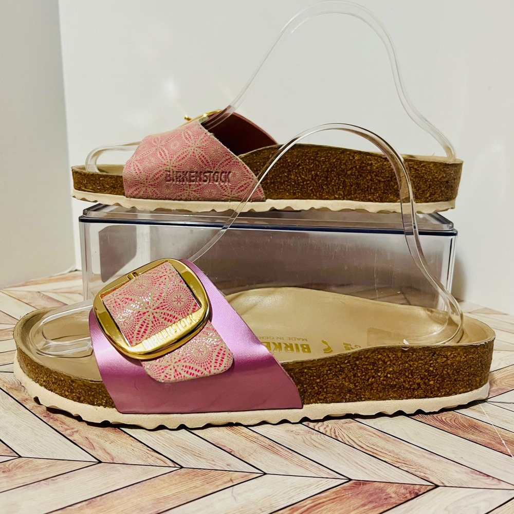 Birkenstock Madrid Big Buckle Sandal EU 38 US Women 7 Ceramic Rose Mosaic Narrow